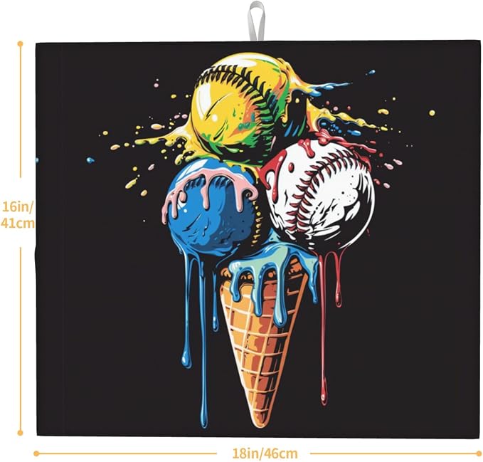 Colorful Baseball Ice Cream