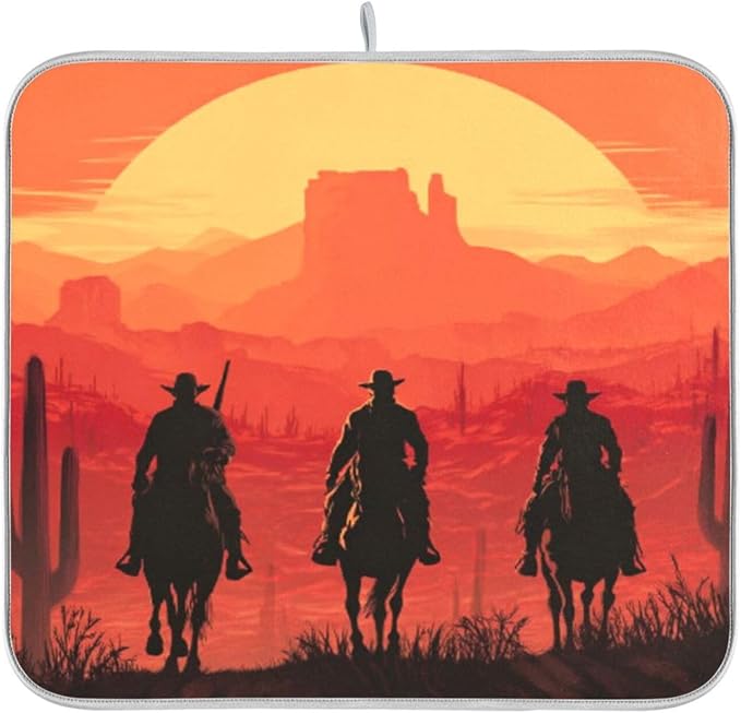 three cowboys riding horses