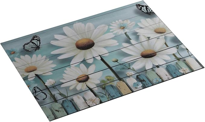 Daisy Flowers On Teal