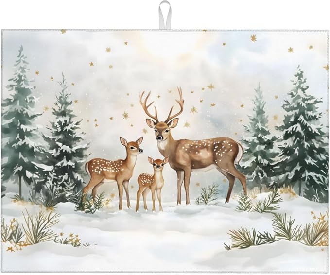 Snowy Jungle Deer