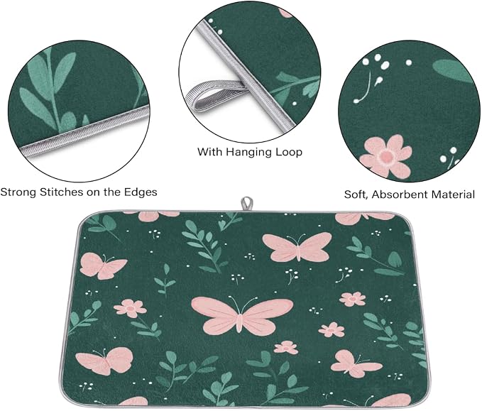 Butterflies And Green Flowers