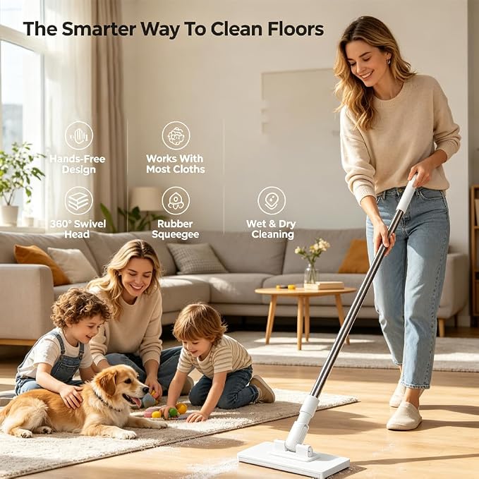 1 Mop, 5 Cleaning Cloths