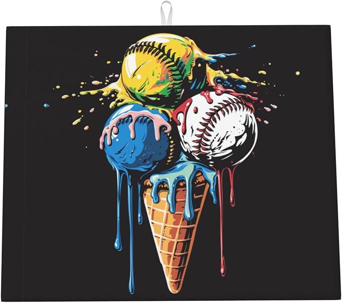 Colorful Baseball Ice Cream