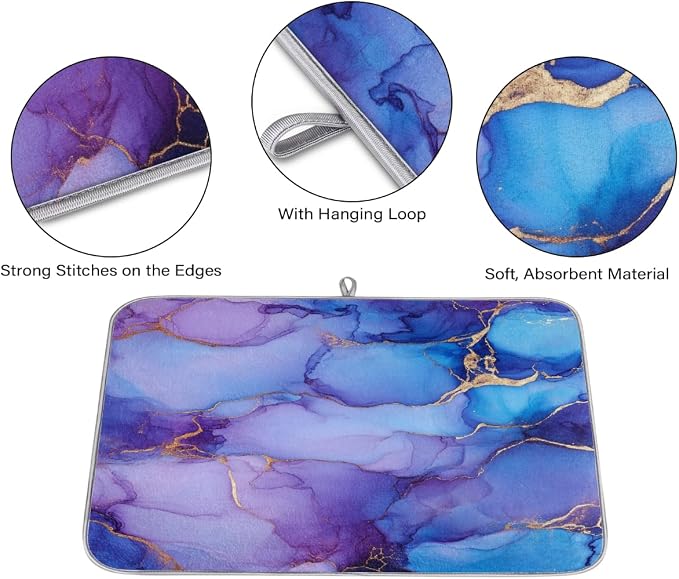 Abstract Ink Blue Purple