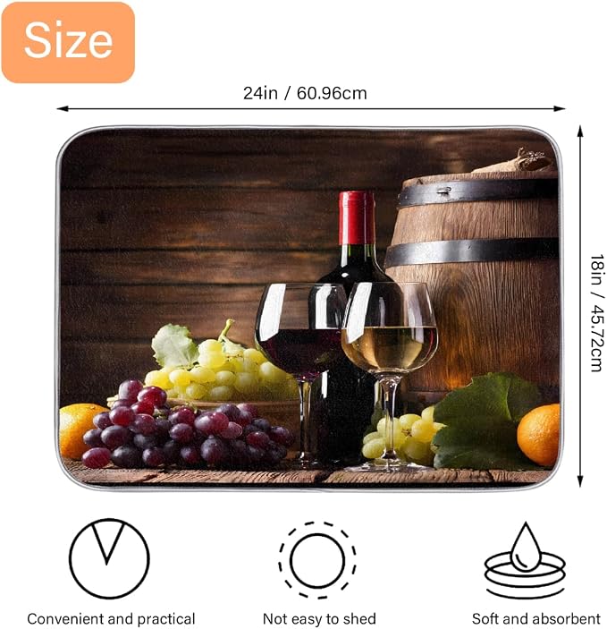 Red Wine Grapes Glass Themed