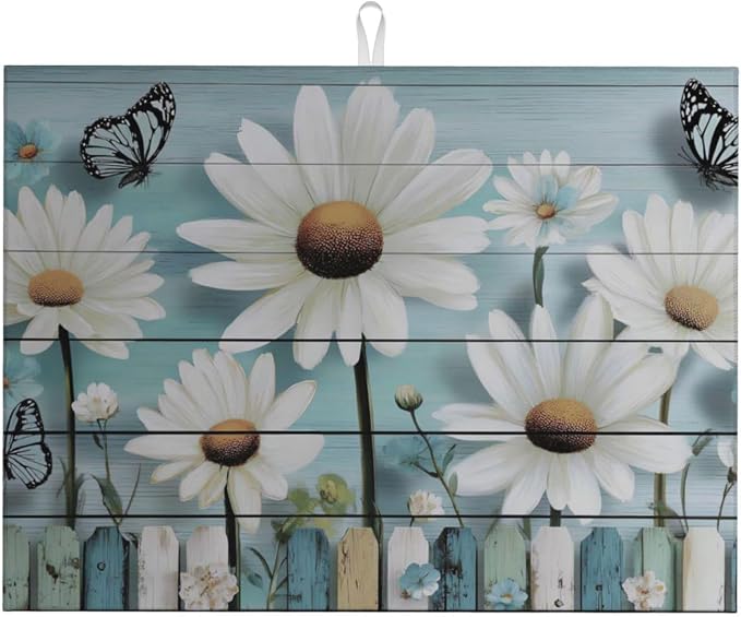 Daisy Flowers On Teal