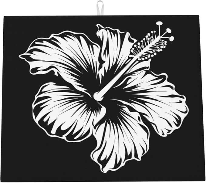White Hibiscus Silhouette