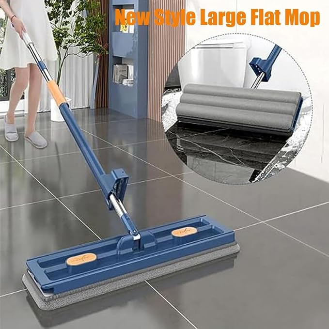 Blue Mop+4pcs Rag