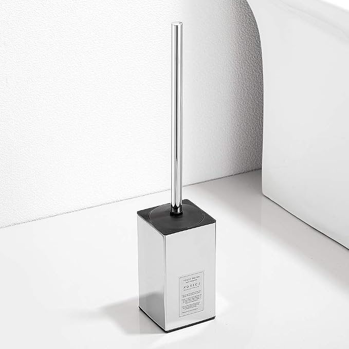 17-inch High Square Polished Chrome