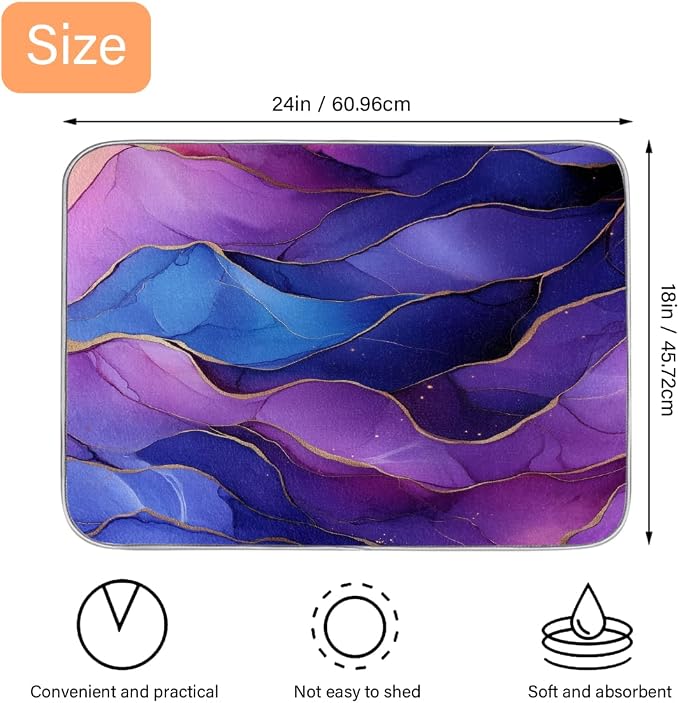 Abstract Ink Purple Blue