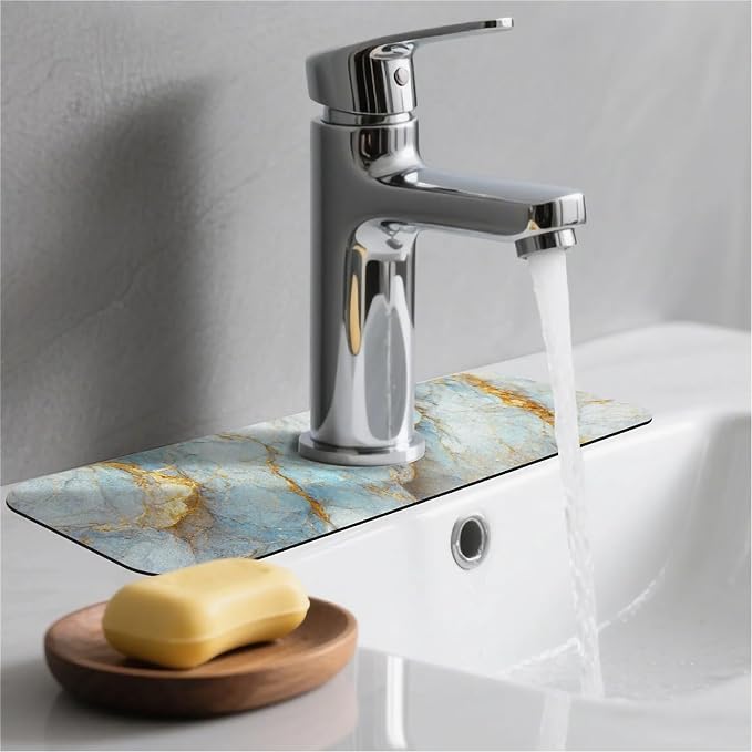 Blue, white and gold marble-1