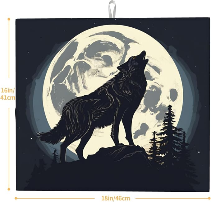Moonlit Howling Wolf