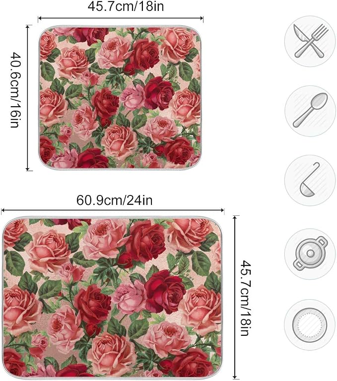 Pink Red Roses Floral