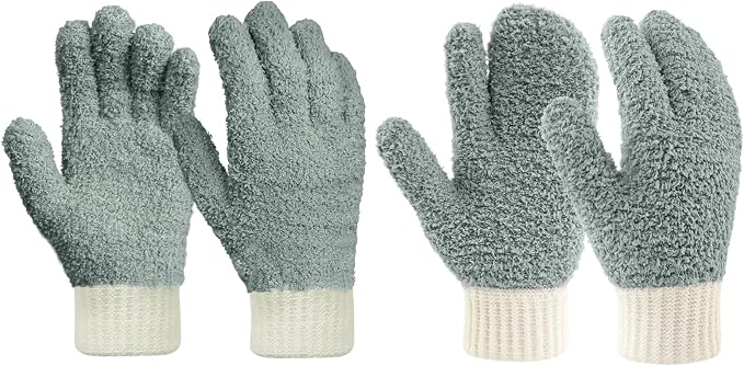 Gray Mitten + Gloves