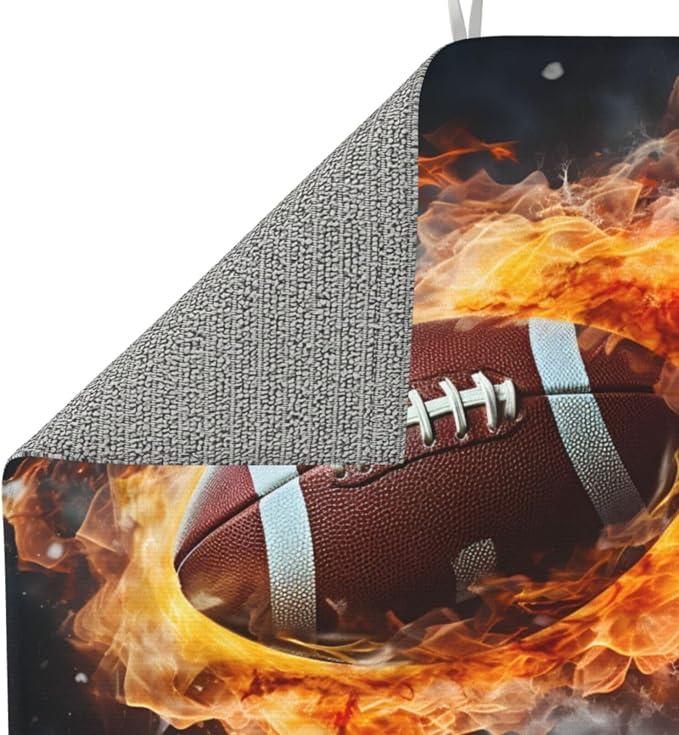 Burning Football Orange Flame