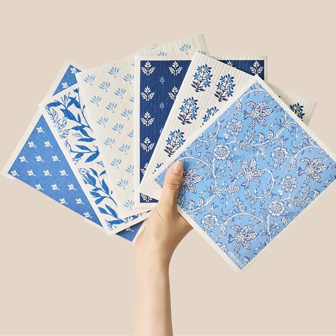 Heritage Florals Blue - 6 Pack