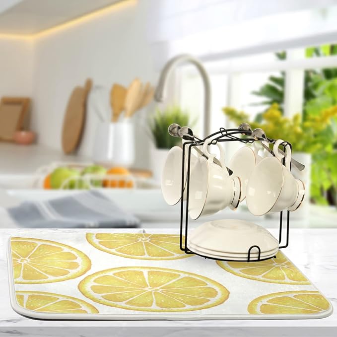 6 Yellow Sliced Lemon