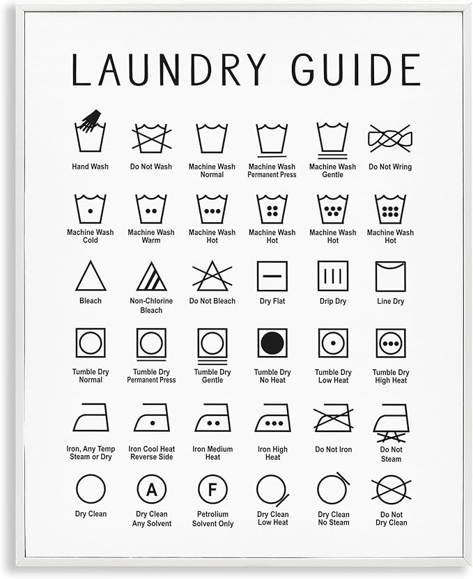 Laundry Guide Chart