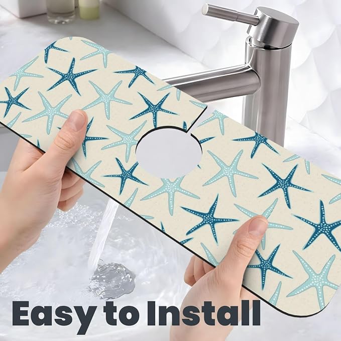 Nautical Starfish Beach Coastal Sea Beachy Funny Colorful Nave Blue
