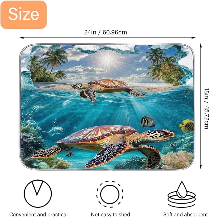 Ocean Turtles Swimming