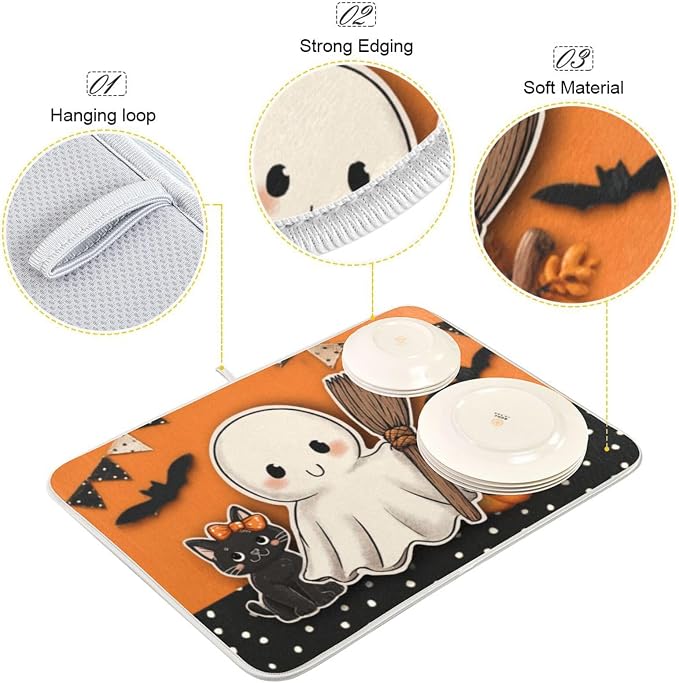 cute ghost black cat