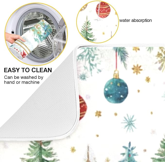 christmas trees with snowflakes