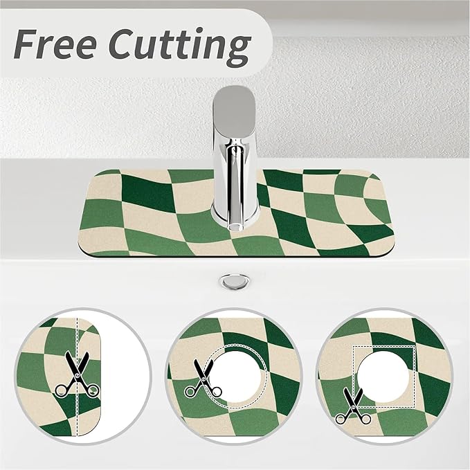Green-and cream checkered
