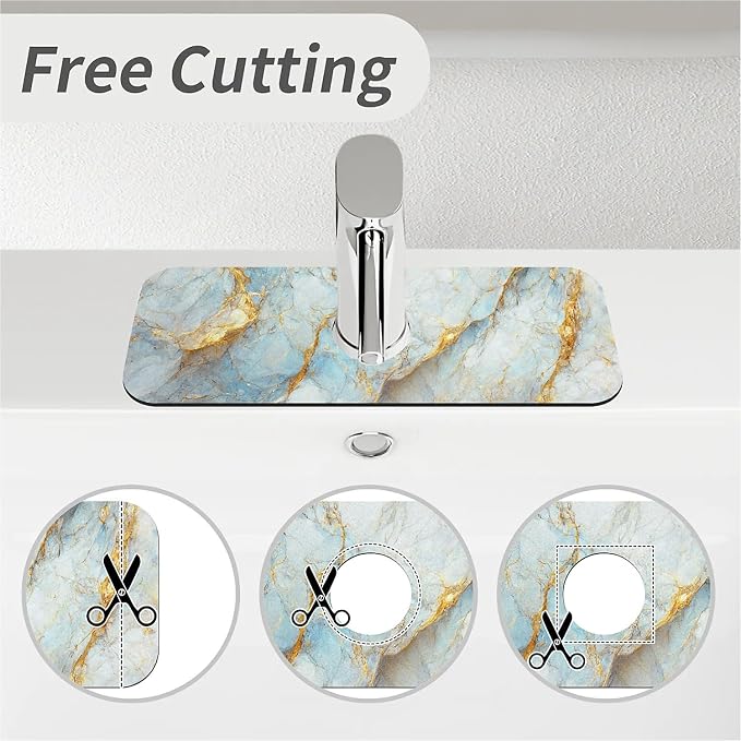 Blue, white and gold marble-1