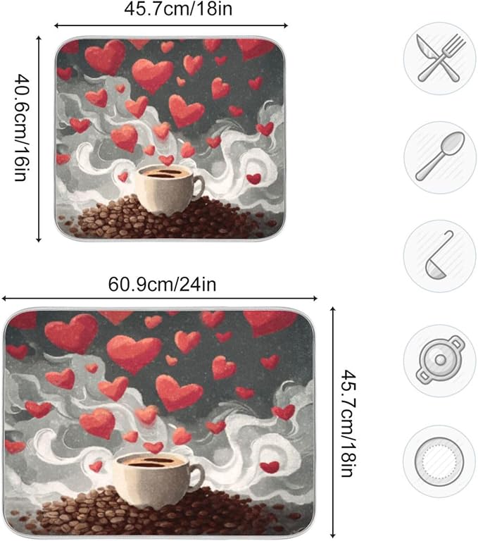 coffee red hearts