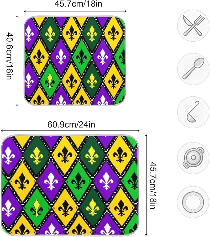 mardi gras fleur-de-lis diamond