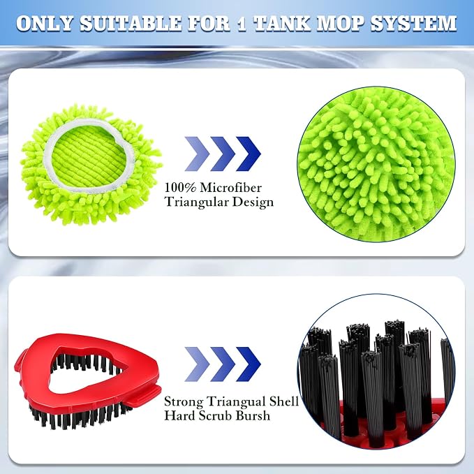 2 Green Mop +2 White Mop Heads