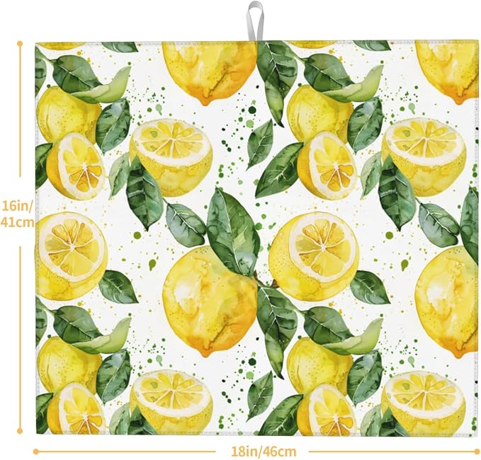 Watercolor Lemon Green Leaf
