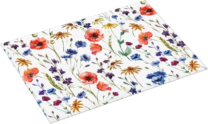 Wildflowers Watercolor Poppy Cornflower