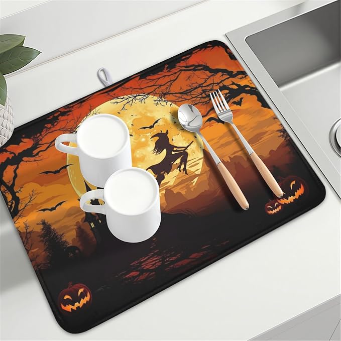 Halloween-witch bats