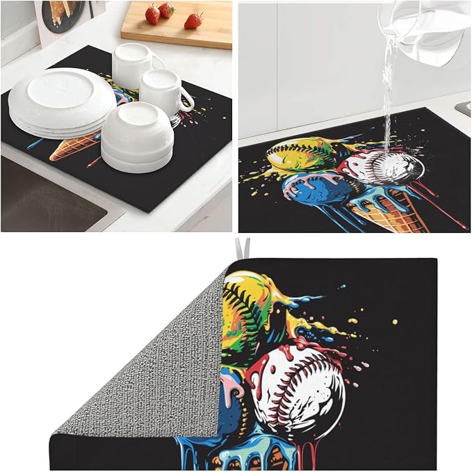 Colorful Baseball Ice Cream