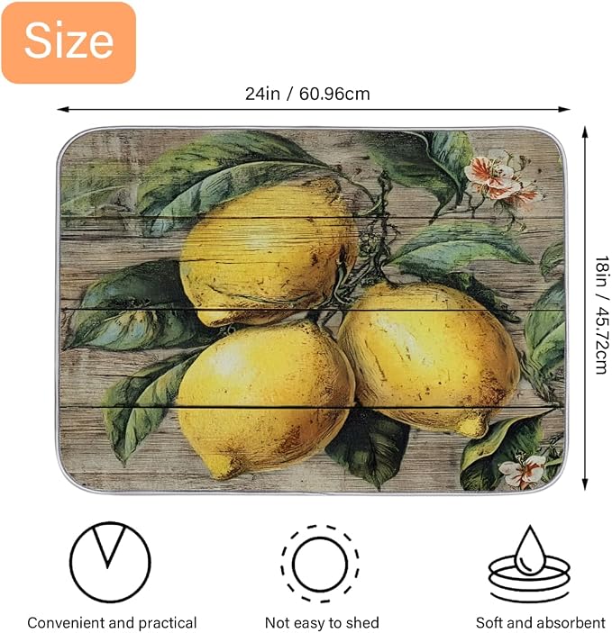 Vintage Country Wood Board Lemon