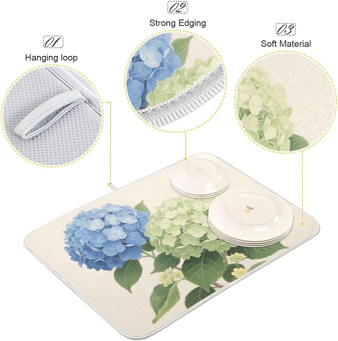 Blue and White Hydrangeas