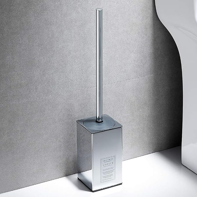 17-inch High Square Polished Chrome
