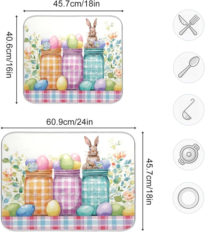 easter eggs and mason jars