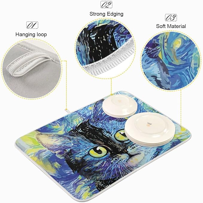 Cat Blue Starry Sky