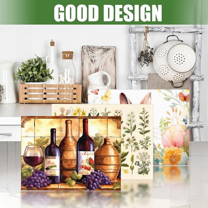 Wine Bottle Tile Mural