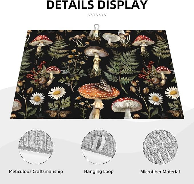 Vintage Forest Mushrooms