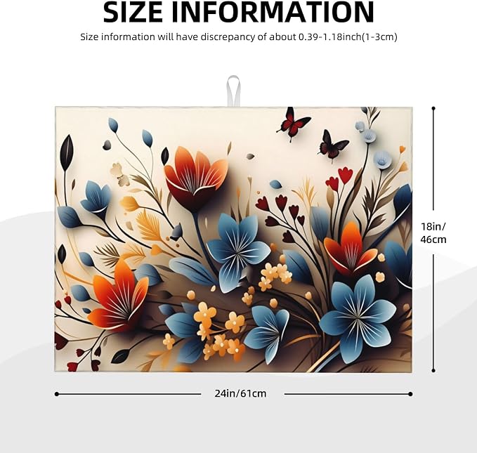Floral With Butterflies And Colorful Flowers