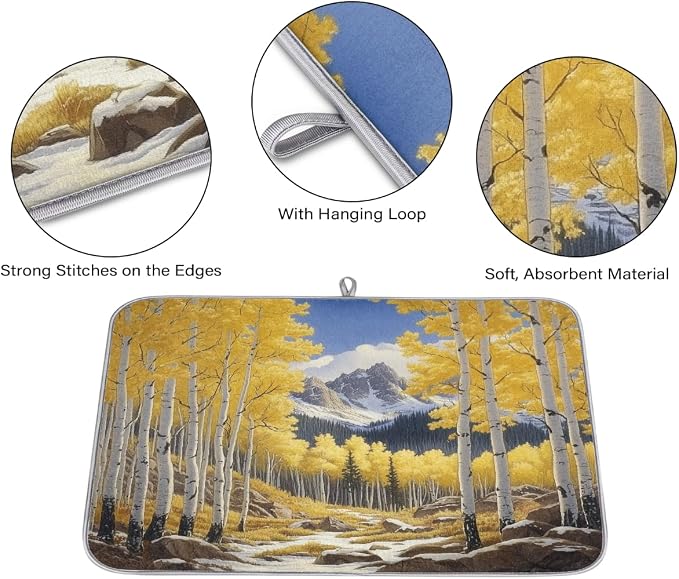 A Mountain Forest With Yellow Trees