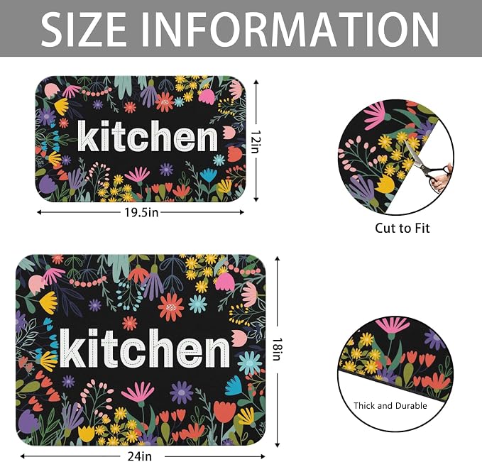 Black Kitchen Flowers