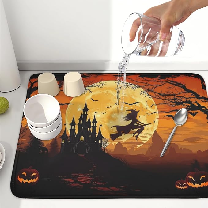 Halloween-witch bats