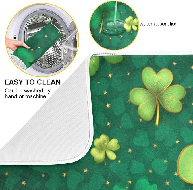 shamrock and clover leaves