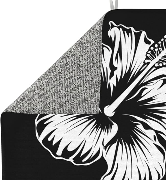White Hibiscus Silhouette