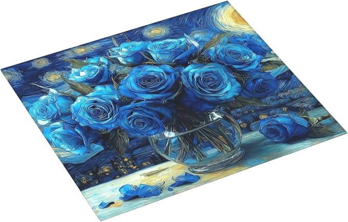 Blue Roses Starry Sky