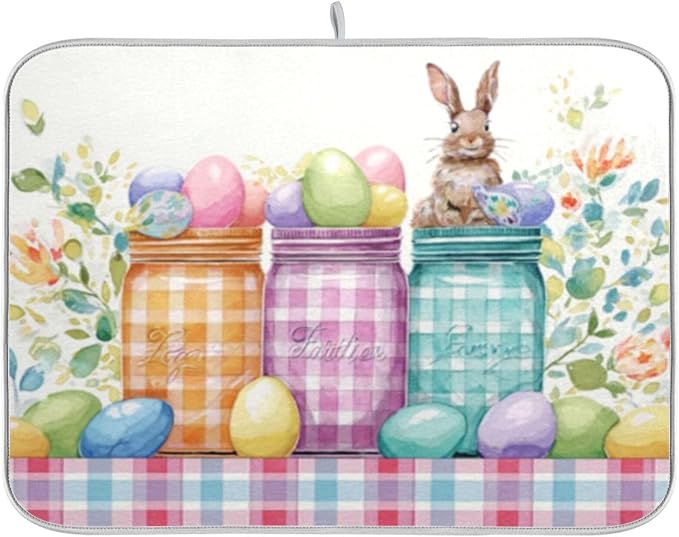 easter eggs and mason jars